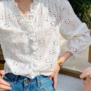 Camisa blanca francesa